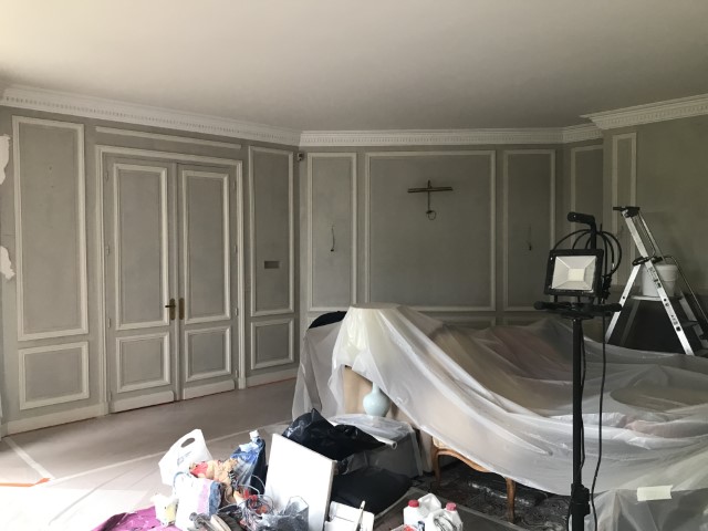 peinture mur intérieur après